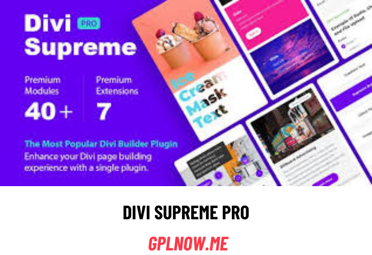 Free Download Divi Supreme Pro [v4.9.92]